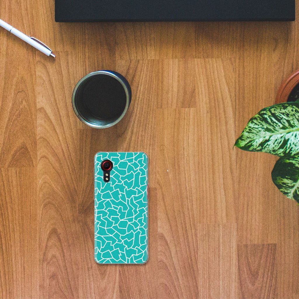 Samsung Galaxy Xcover 5 Hoesje maken Cracks Blue B2C Telecom