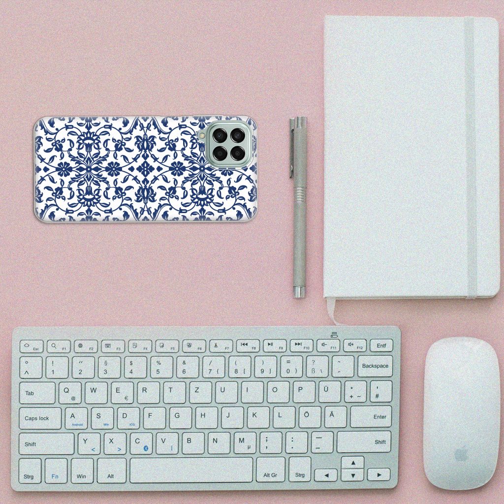 Samsung Galaxy M33 TPU Case Flower Blue B2C Telecom