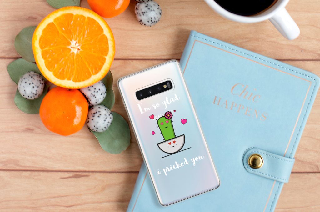 Samsung Galaxy S10 Plus Telefoonhoesje met Naam Cactus Glad