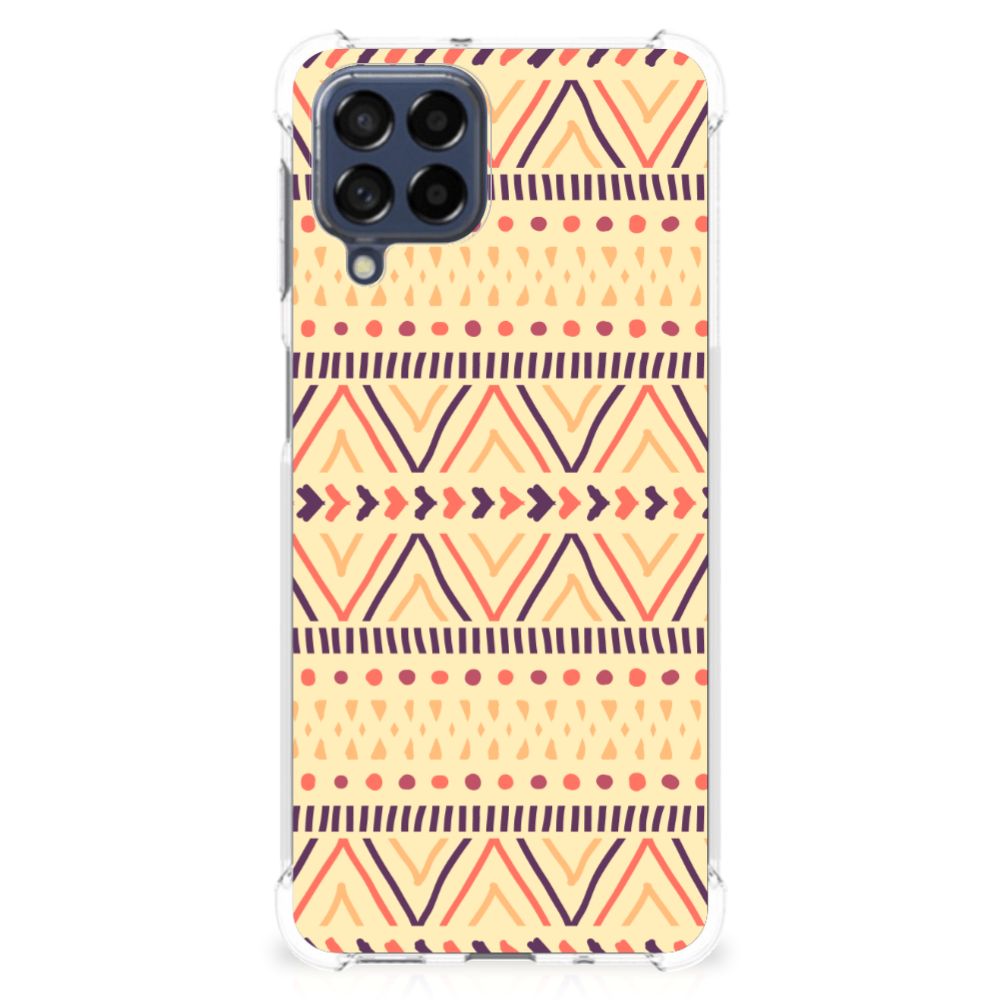 Samsung Galaxy M53 Doorzichtige Silicone Hoesje Aztec Yellow B2C Telecom