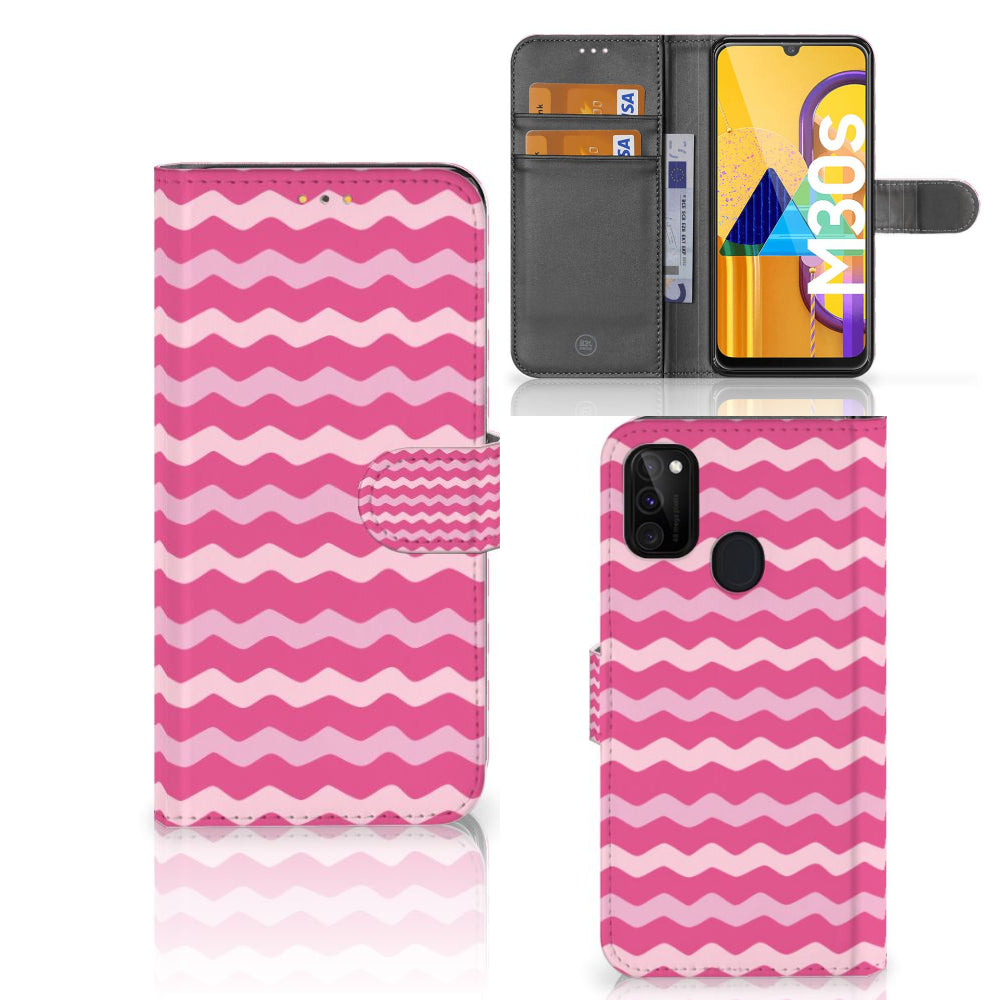Samsung Galaxy M21 | M30s Telefoon Hoesje Waves Pink