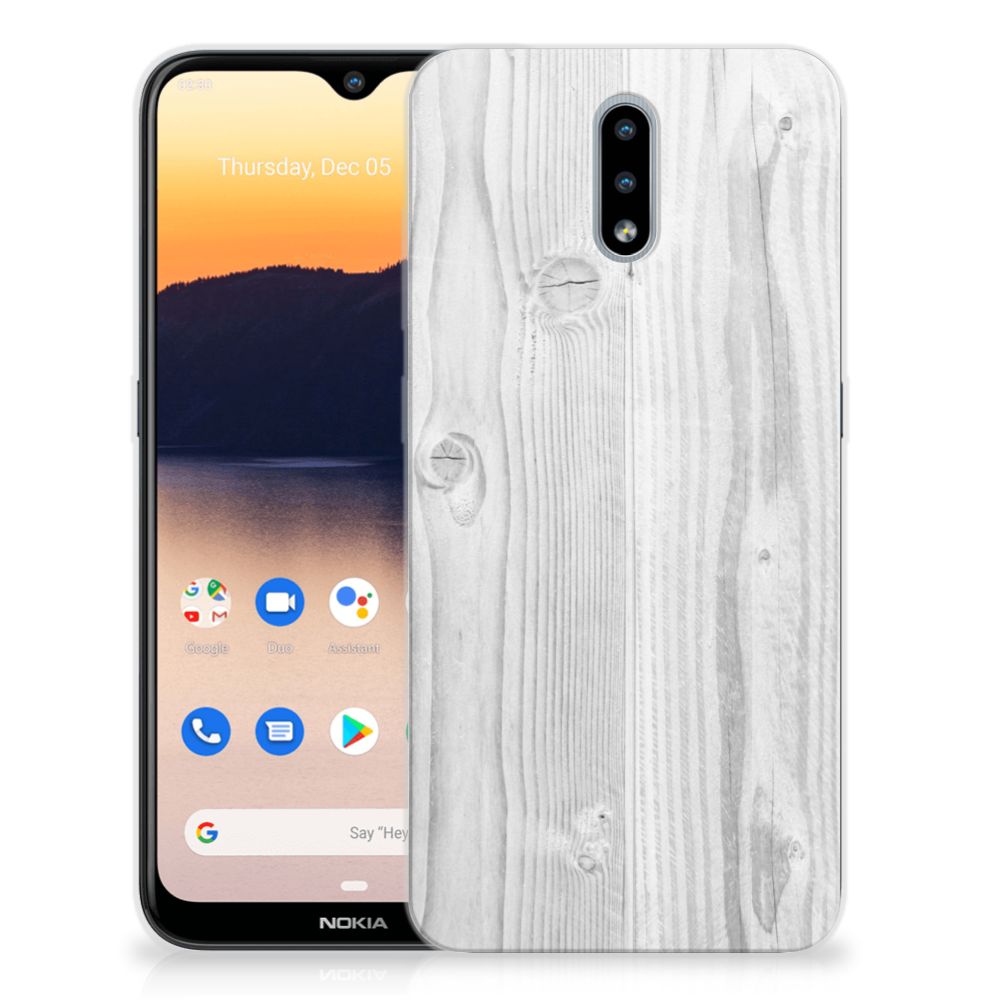 Nokia 2.3 Bumper Hoesje White Wood