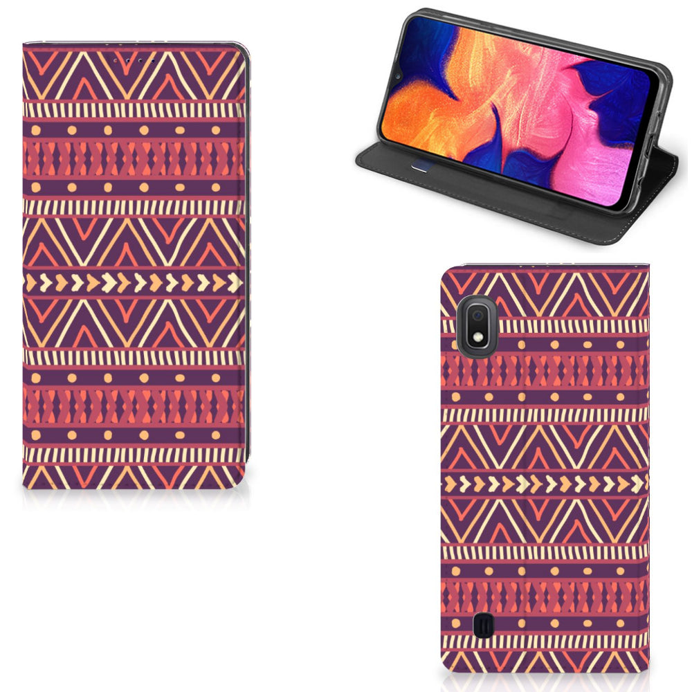 Samsung Galaxy A10 Hoesje met Magneet Aztec Paars