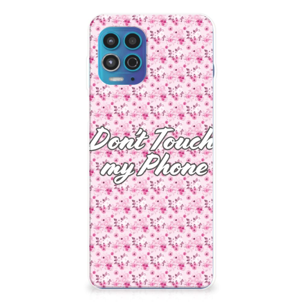 Motorola Moto G100 Silicone-hoesje Flowers Pink DTMP