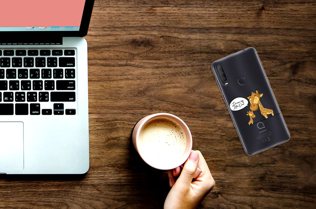 Alcatel 1S (2020) Telefoonhoesje met Naam Giraffe B2C Telecom