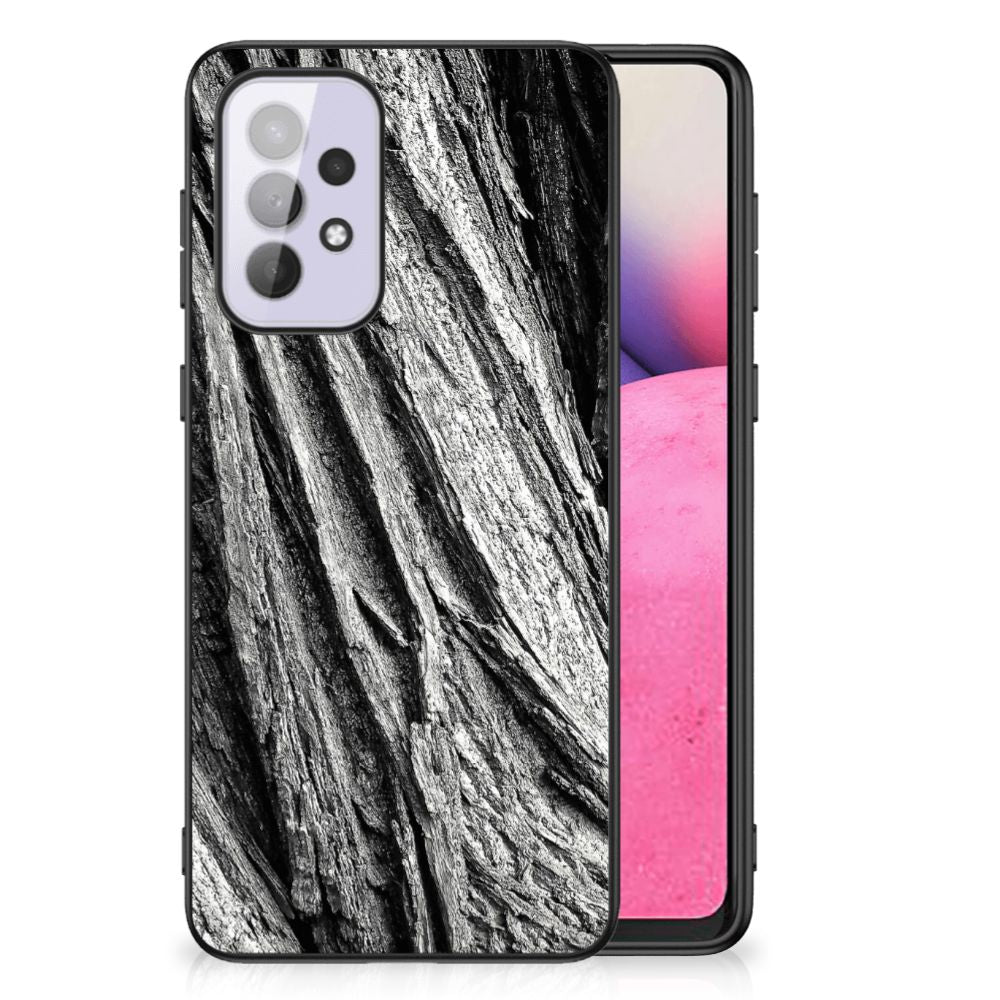 Houten Print Telefoonhoesje Samsung Galaxy A33 5G Boomschors Grijs B2C Telecom