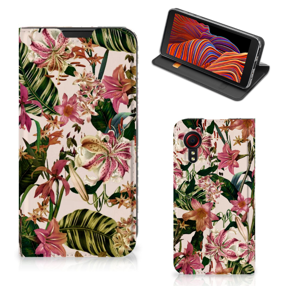Samsung Galaxy Xcover 5 Smart Cover Flowers - B2C Telecom