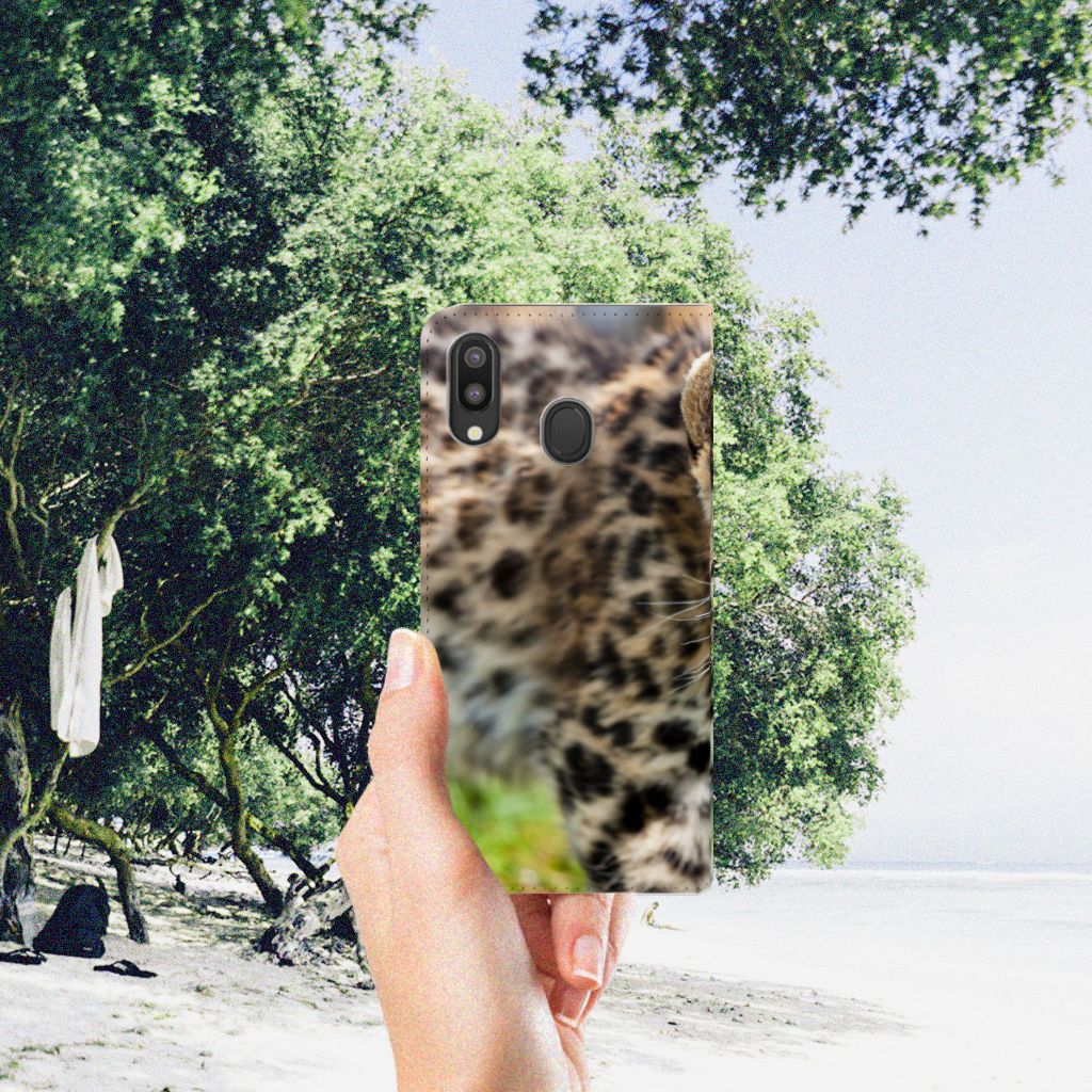 Samsung Galaxy M20 Hoesje maken Baby Luipaard