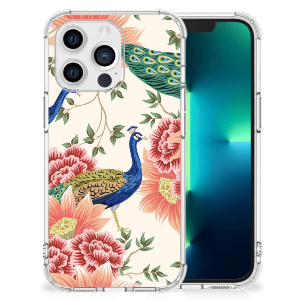 Case Anti-shock voor Apple iPhone 13 Pro Pink Peacock B2C Telecom