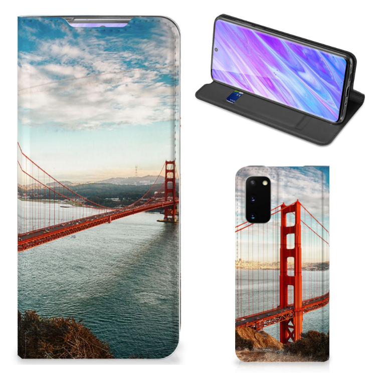 Samsung Galaxy S20 Book Cover Golden Gate Bridge - B2C Telecom