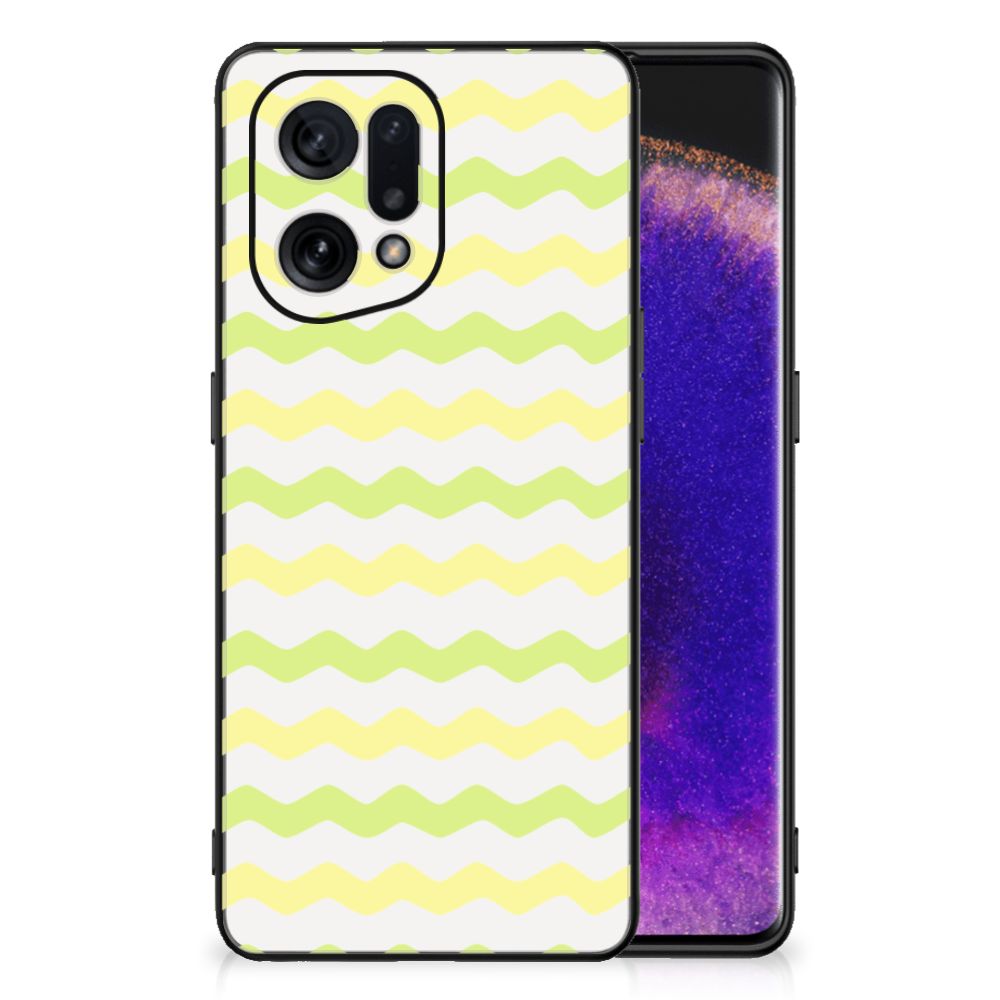 OPPO Find X5 Back Case Waves Yellow