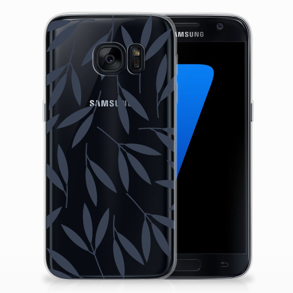 Samsung Galaxy S7 TPU Case Leaves Blue