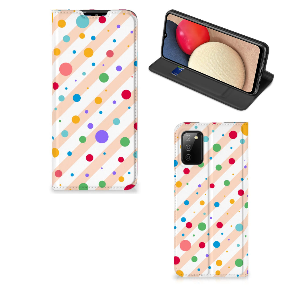 Samsung Galaxy M02s | A02s Hoesje met Magneet Dots