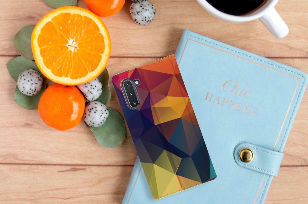 Samsung Galaxy Note 10 Stand Case Polygon Color