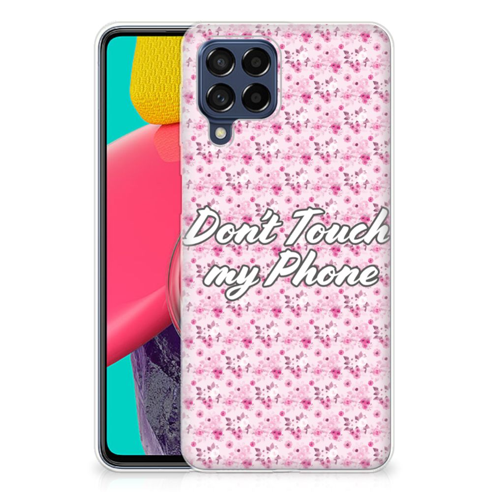 Samsung Galaxy M53 Silicone-hoesje Flowers Pink DTMP B2C Telecom