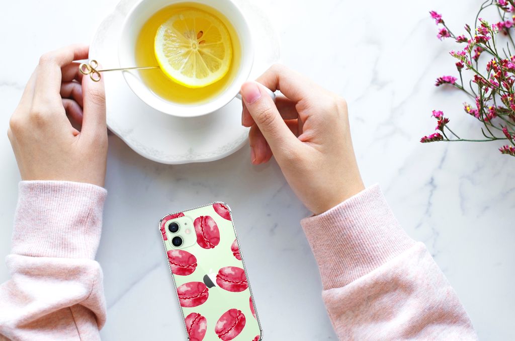 iPhone 12 Mini Beschermhoes Pink Macarons B2C Telecom