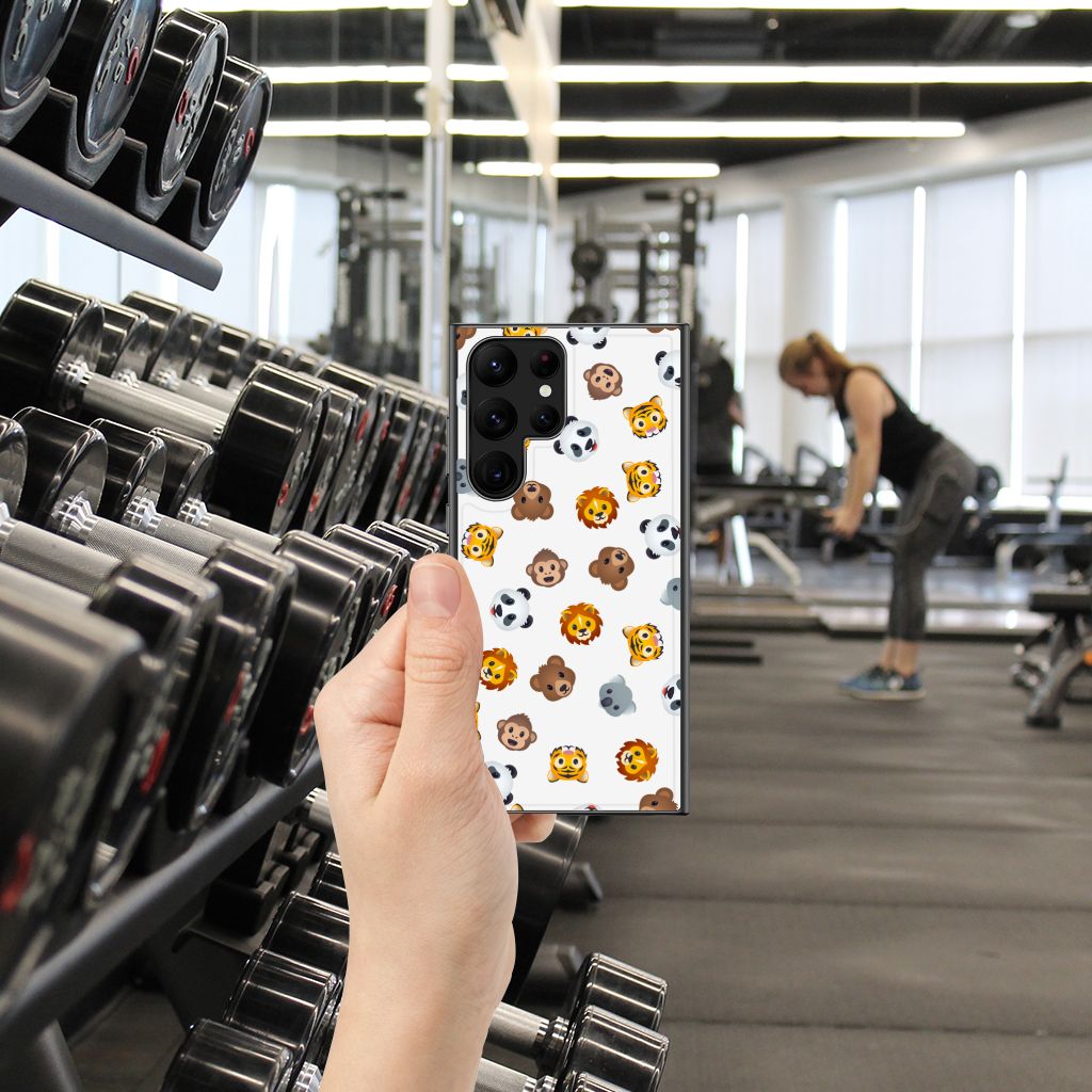 Back Case voor Samsung Galaxy S23 Ultra Dieren Emojis B2C Telecom