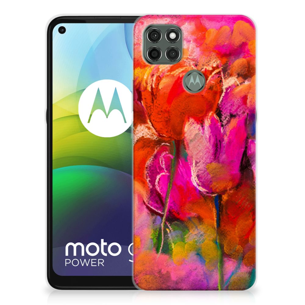 Hoesje maken Motorola Moto G9 Power Tulips B2C Telecom