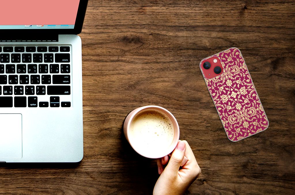 Siliconen Hoesje Apple iPhone 13 Barok Pink B2C Telecom
