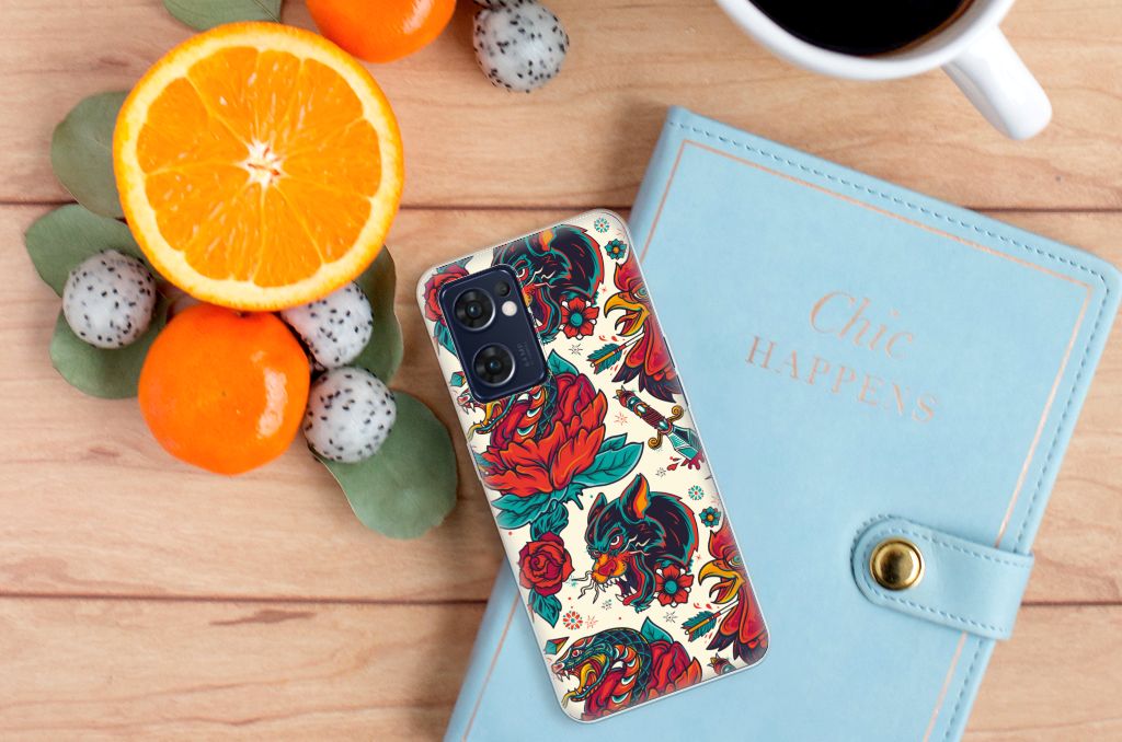 Siliconen Hoesje met foto voor OPPO Reno 7 5G | Find X5 Lite Old Skool B2C Telecom
