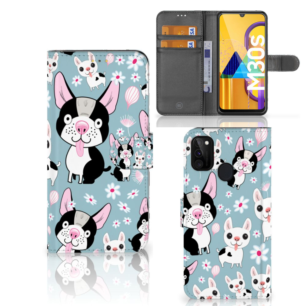 Samsung Galaxy M21 | M30s Telefoonhoesje met Pasjes Hondjes