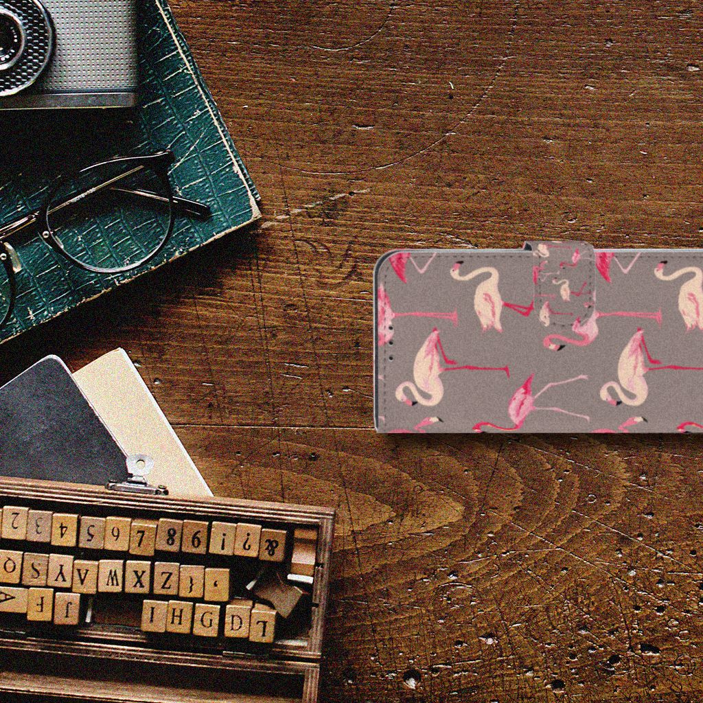 Xiaomi Mi A3 Telefoonhoesje met Pasjes Flamingo