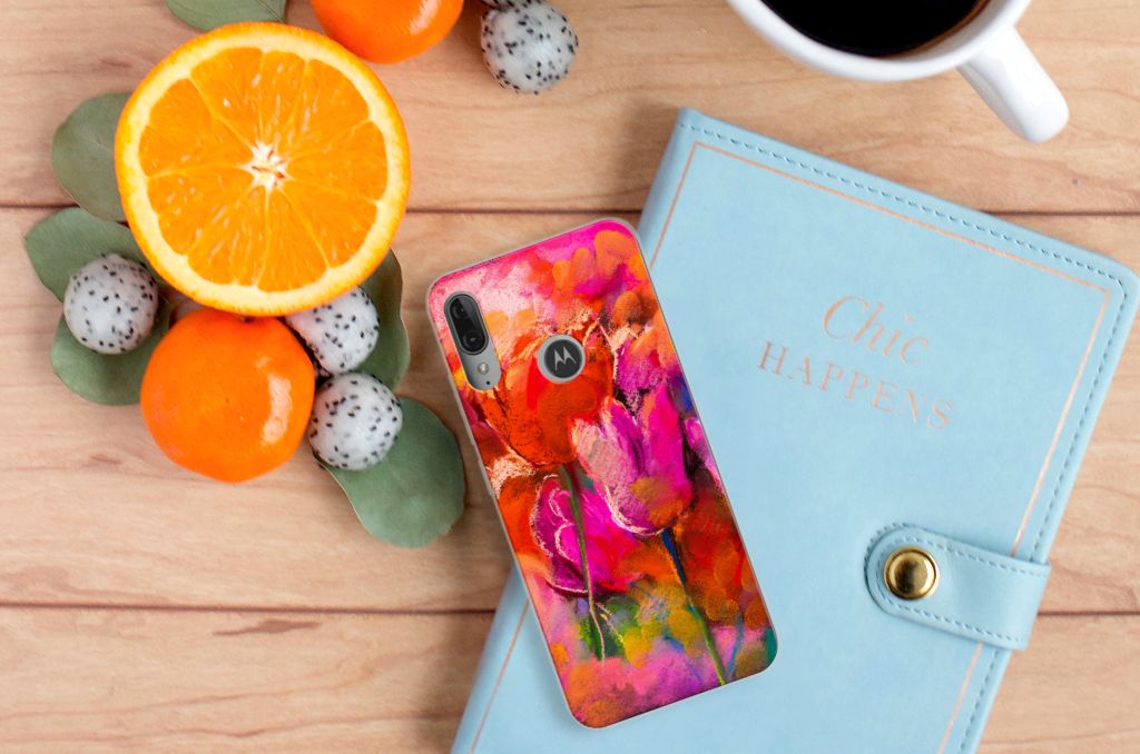 Hoesje maken Motorola Moto E6 Plus Tulips