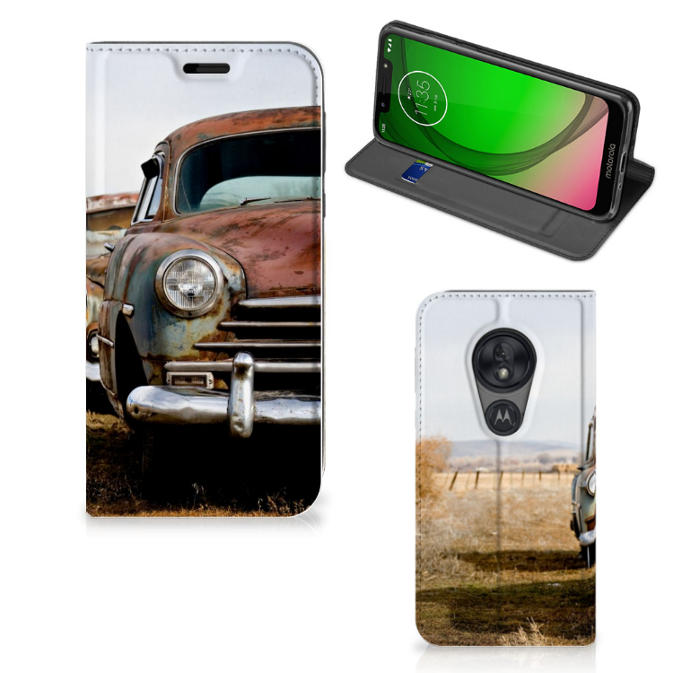 Motorola Moto G7 Play Stand Case Vintage Auto - B2C Telecom