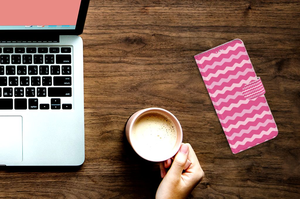 Samsung Note 10 Lite Telefoon Hoesje Waves Pink