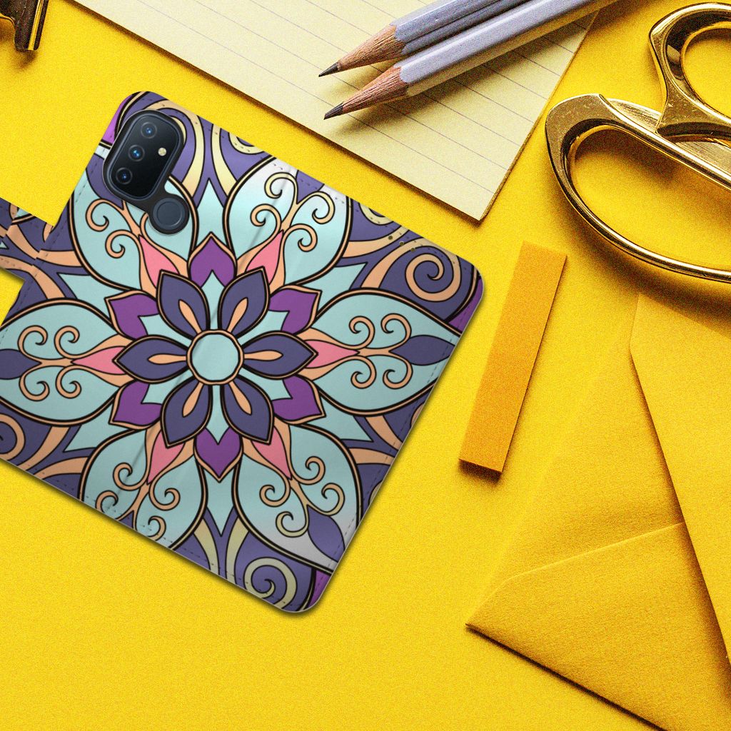 OnePlus Nord N100 Hoesje Purple Flower