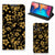 Samsung Galaxy A30 Smart Cover Gouden Bloemen