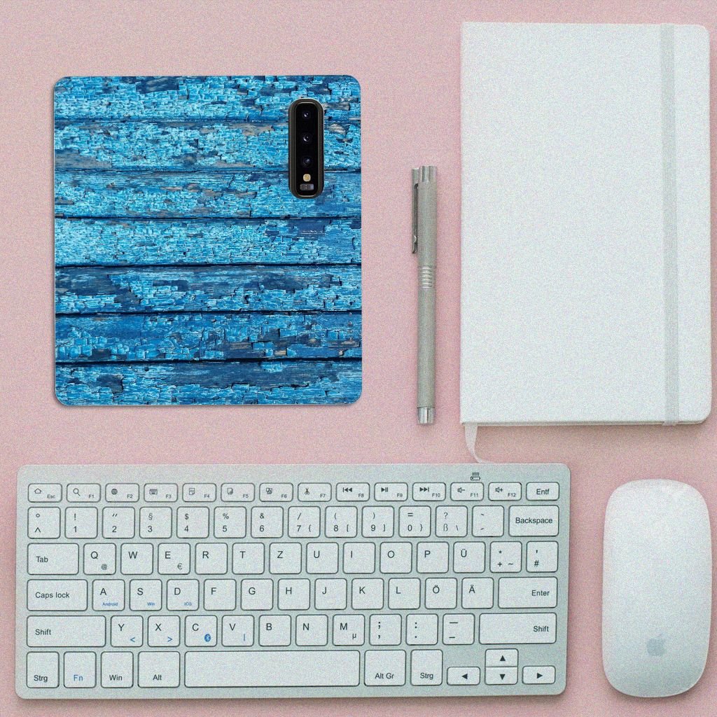 Samsung Galaxy S10 Book Wallet Case Wood Blue