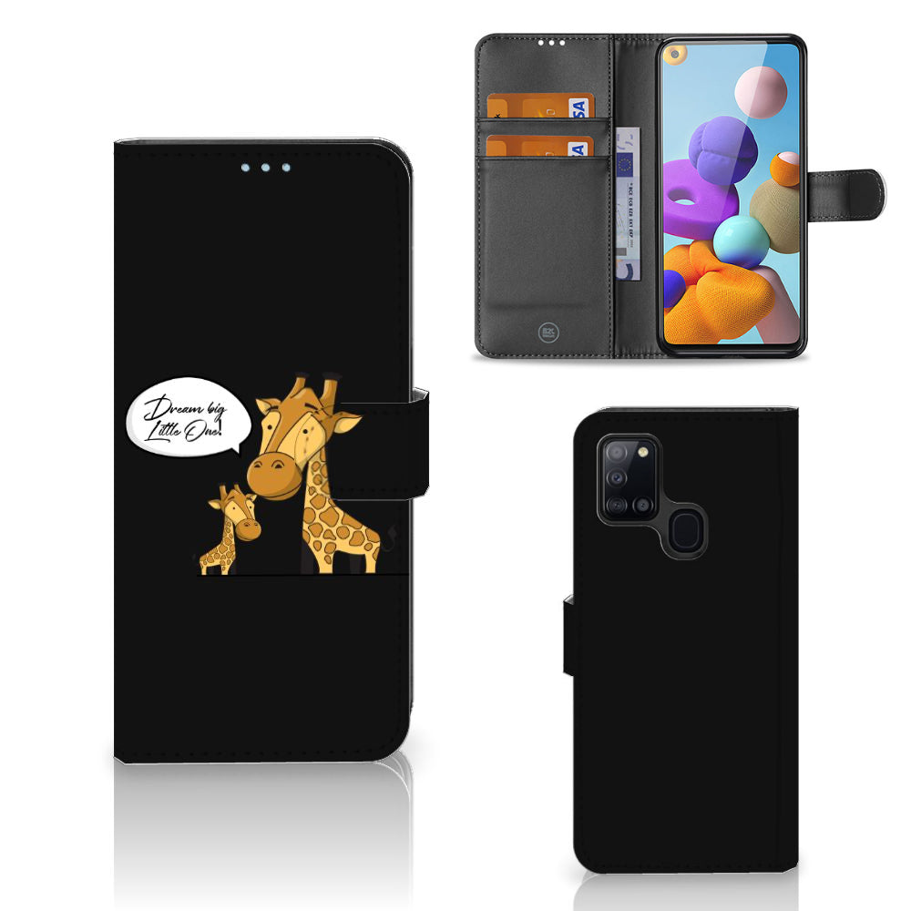 Samsung Galaxy A21s Leuk Hoesje Giraffe