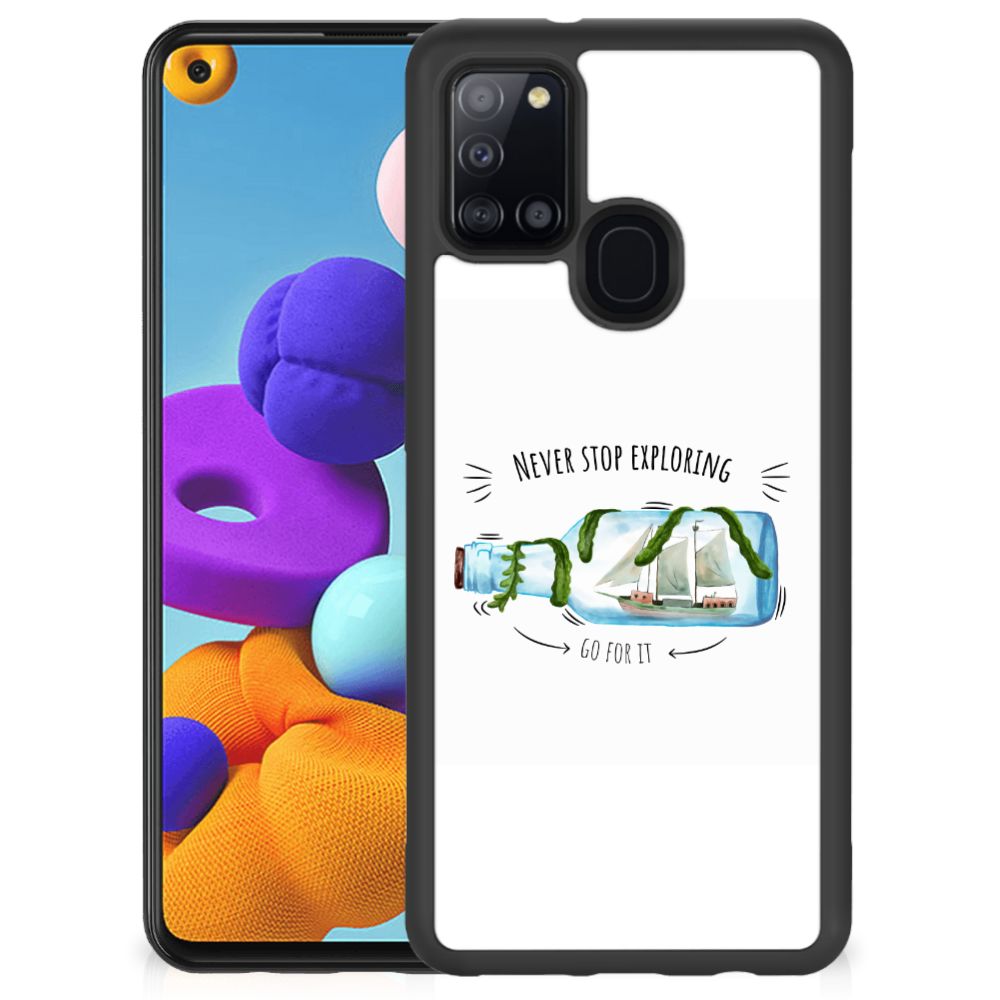 Samsung Galaxy A21s Bumper Hoesje Boho Bottle