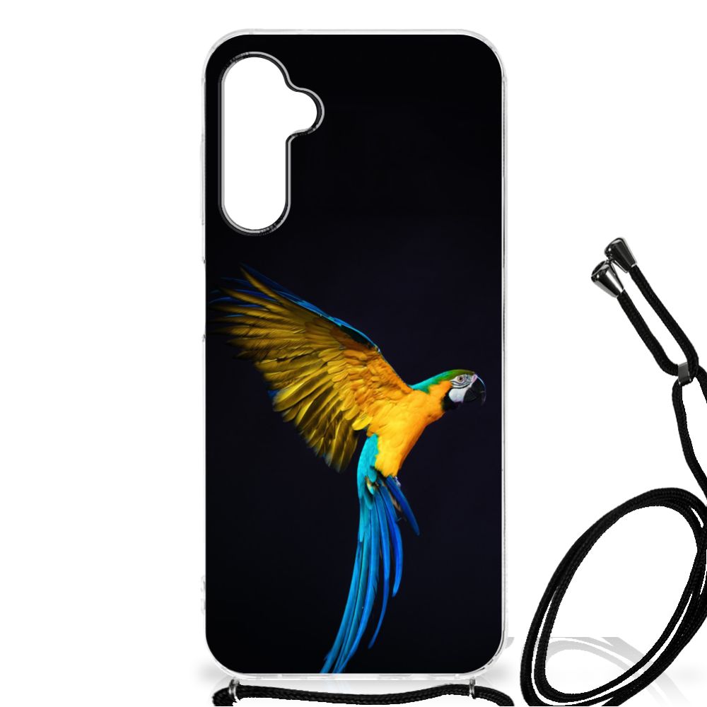 Samsung Galaxy A14 5G Case Anti-shock Papegaai with colorful parrot design.