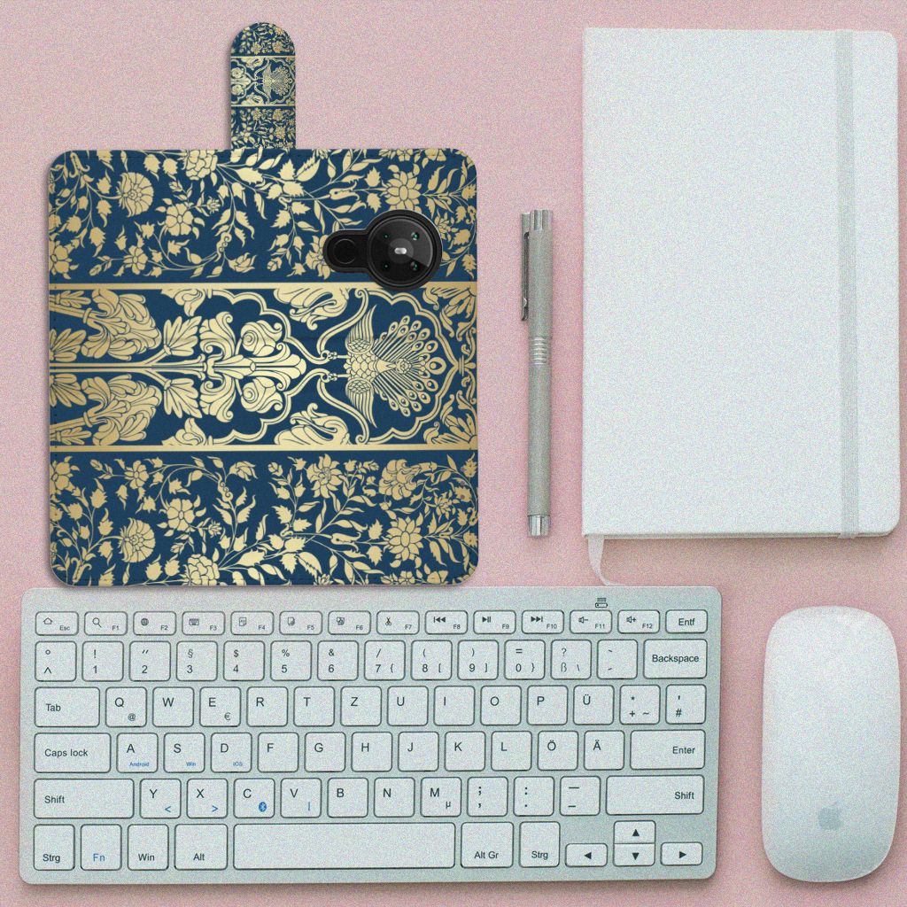 Nokia 5.3 Hoesje Beige Flowers