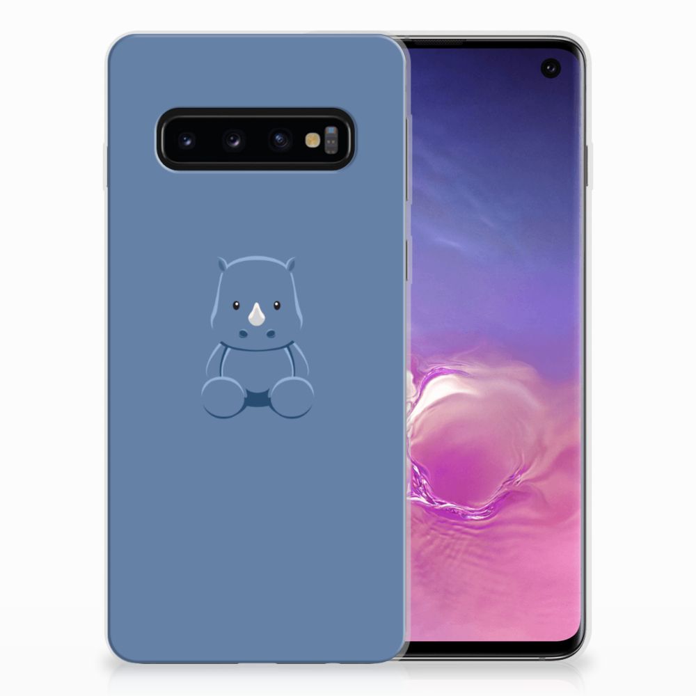 Samsung Galaxy S10 Telefoonhoesje met Naam Baby Rhino