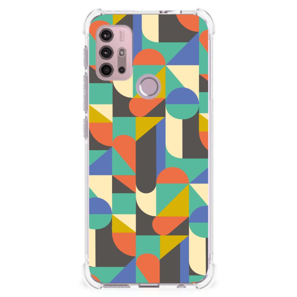 Motorola Moto G30 | G20 | G10 Doorzichtige Silicone Hoesje Funky Retro B2C Telecom