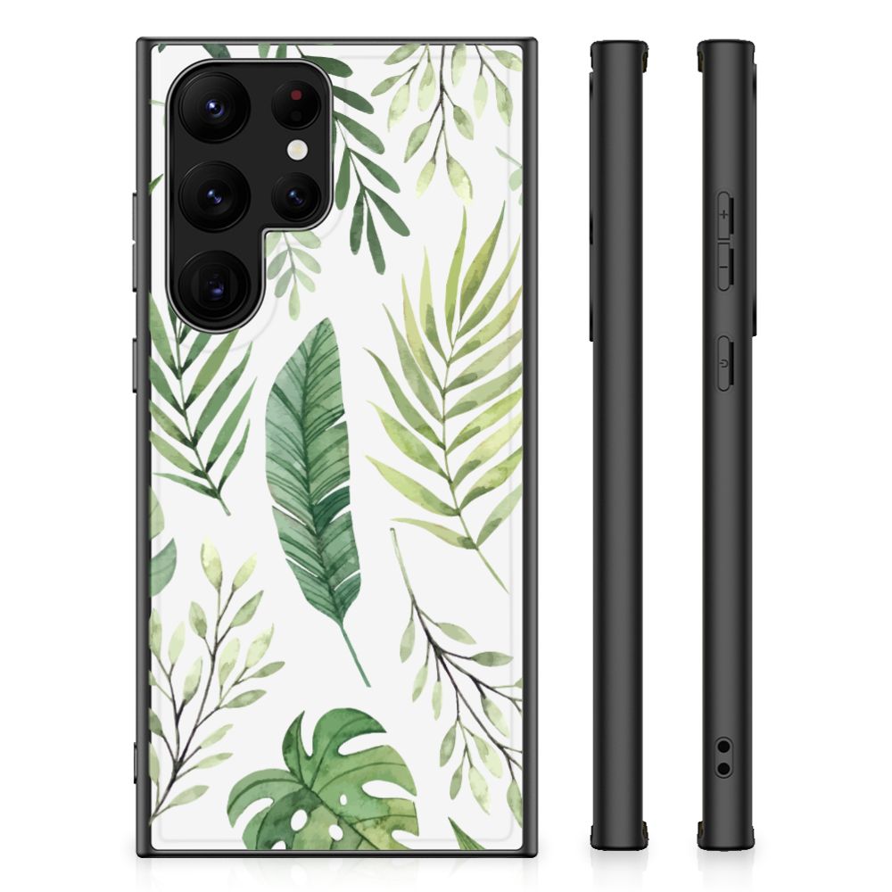 Samsung Galaxy S23 Ultra Bloemen Hoesje Leaves B2C Telecom