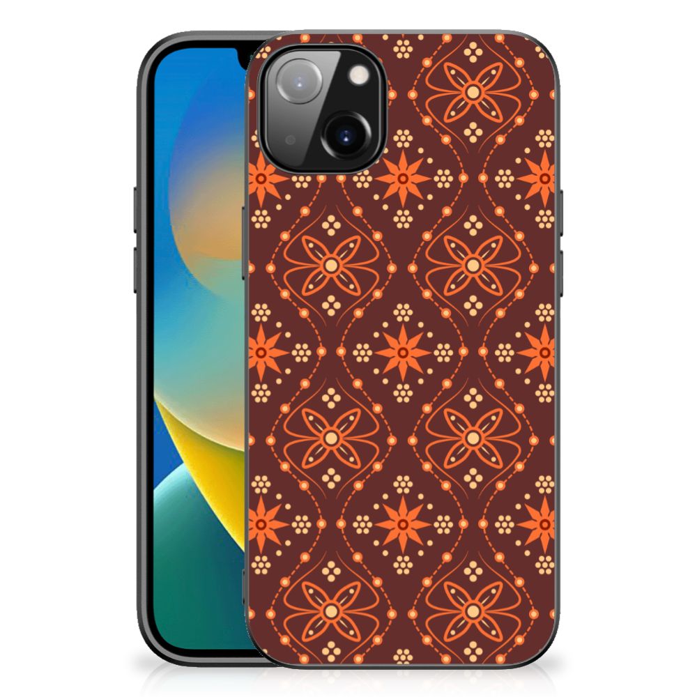 iPhone 14 Plus Back Case Batik Brown