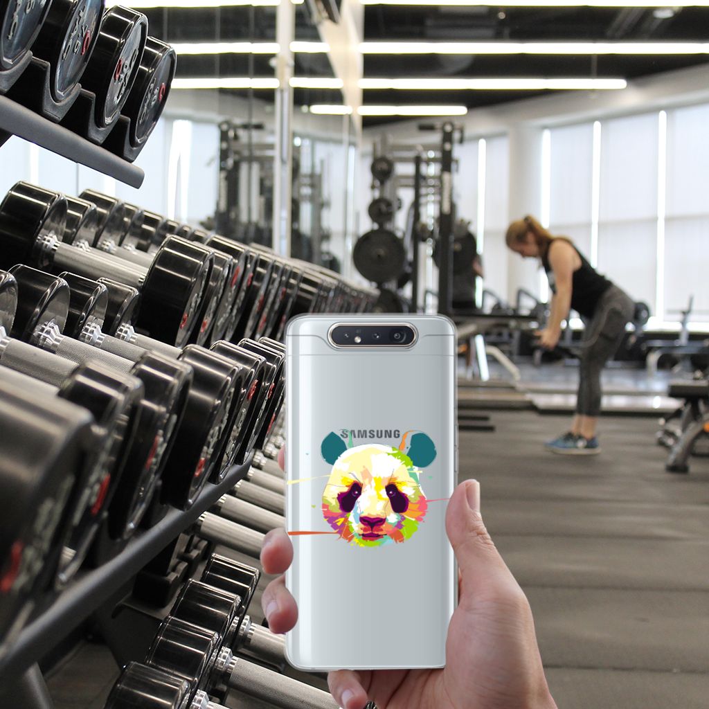 Samsung Galaxy A80 Telefoonhoesje met Naam Panda Color