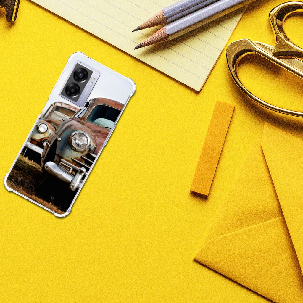 OPPO A77 5G | A57 5G Anti-shock Hoesje met foto Vintage Auto - B2C Telecom