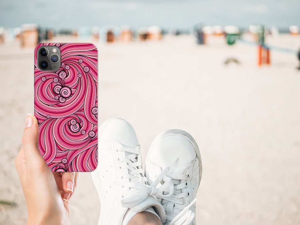 Apple iPhone 11 Pro Max Hoesje maken Swirl Pink