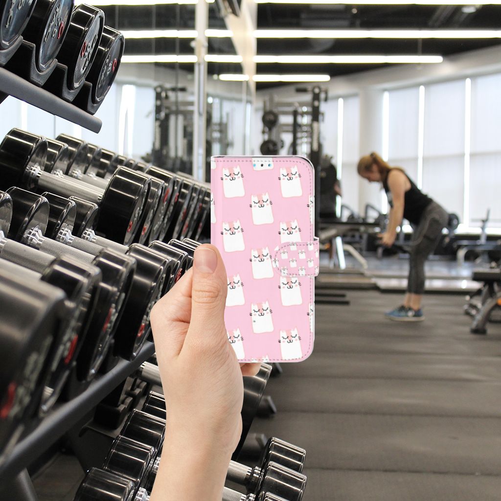 Huawei Y5 (2019) Telefoonhoesje met Pasjes Sleeping Cats