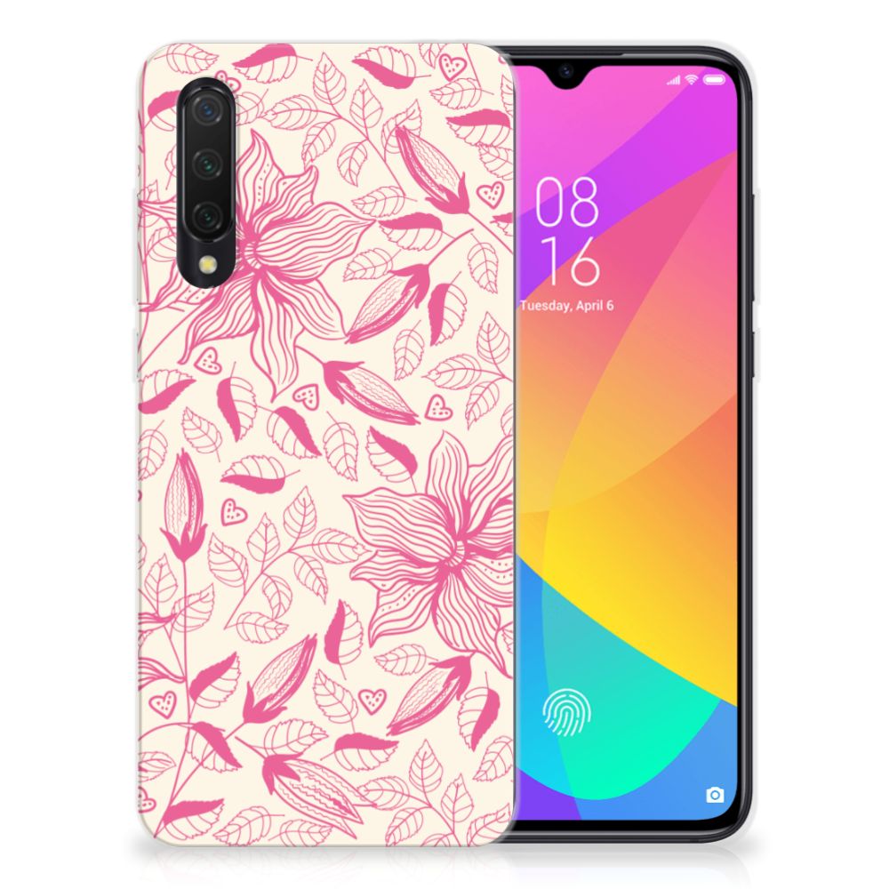 Xiaomi Mi 9 Lite TPU Case Pink Flowers