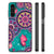 Samsung Galaxy A14 5G Leuk Telefoonhoesje Cirkels en Vlinders met kleurrijk design en zwarte randen