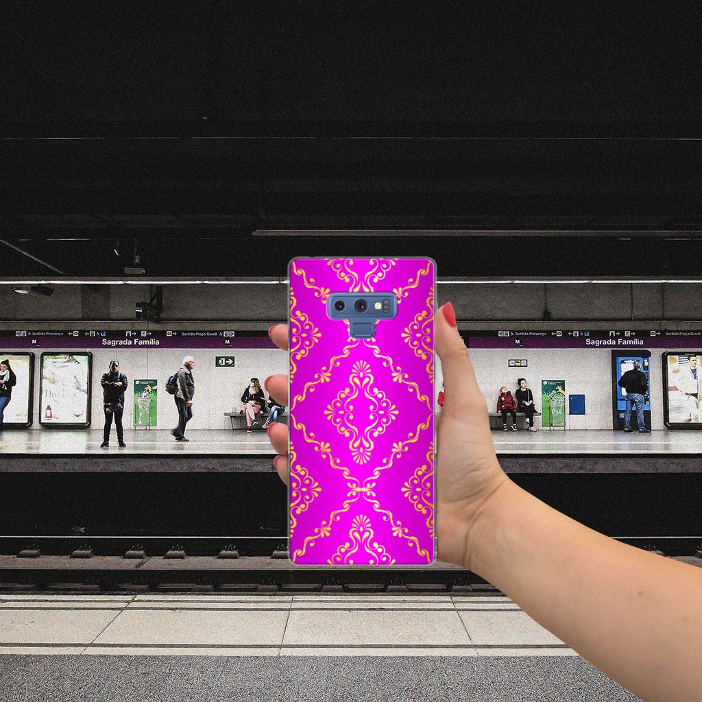 Siliconen Hoesje Samsung Galaxy Note 9 Barok Roze