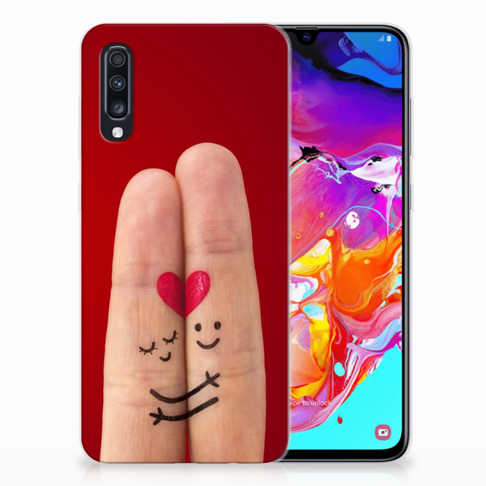 Samsung Galaxy A70 Silicone Back Cover Liefde - Origineel Romantisch Cadeau