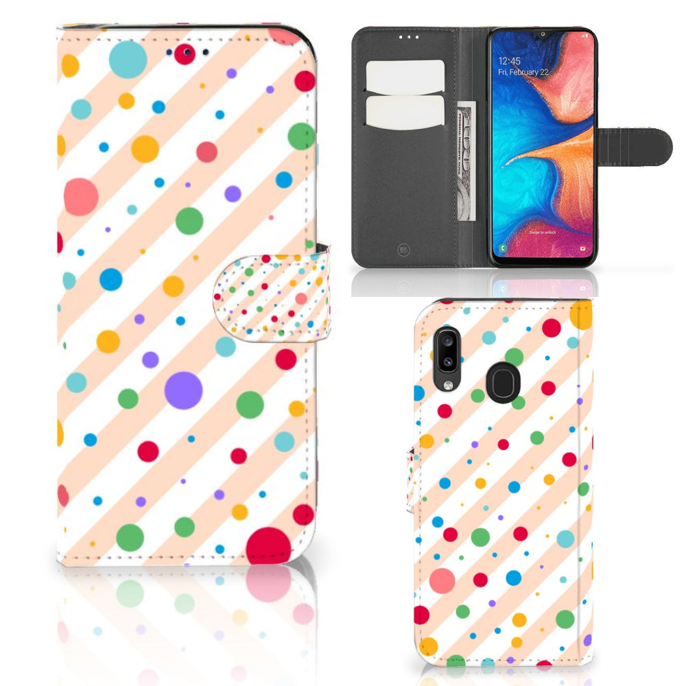 Samsung Galaxy A30 Telefoon Hoesje Dots