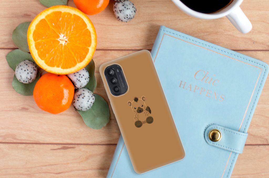 Motorola Moto G52/G82 Telefoonhoesje met Naam Baby Hyena B2C Telecom